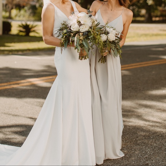 DESSY Pleated Skirt Maxi Dress in Oyster - Picture 1 of 4